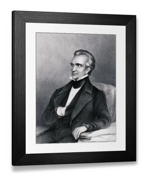 Framed Print : Engraved Portrait Of James Knox Polk Framed Print : Engraved Portrait Of James Knox Polk