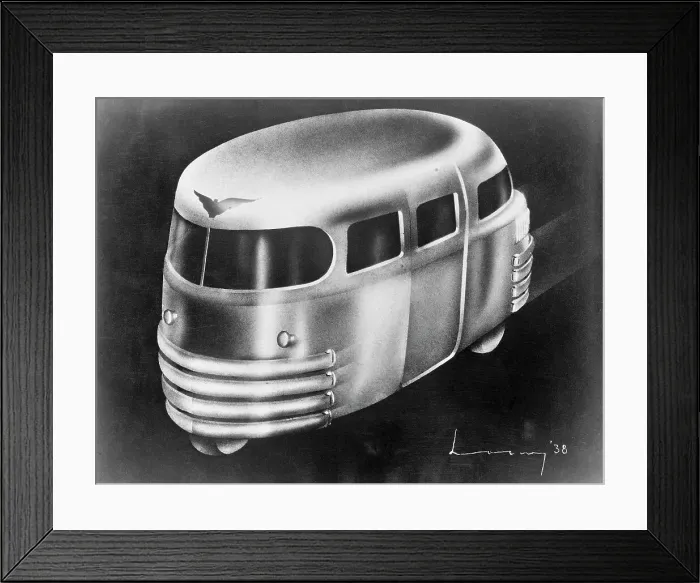 Framed Print : Futuristic Taxicab Design by Raymond Loewy Framed Print : Futuristic Taxicab Design by Raymond Loewy