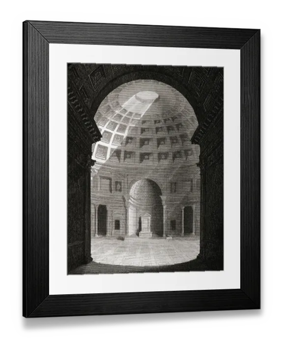 Framed Print : Illustration Of The Pantheon Interior Framed Print : Illustration Of The Pantheon Interior