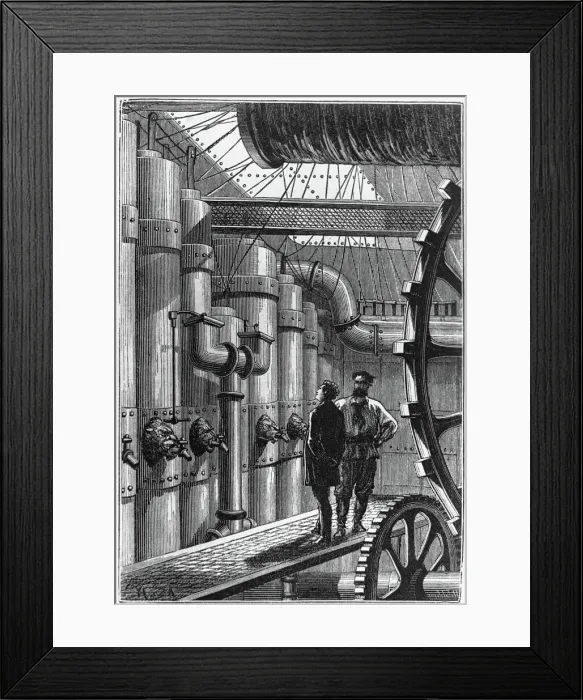 Framed Print : Illustration of the Engine Room of the Nautilus Framed Print : Illustration of the Engine Room of the Nautilus