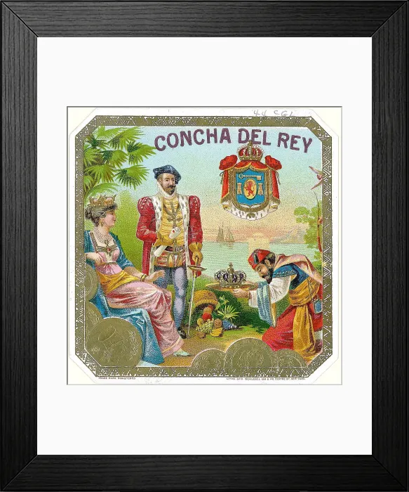 Framed Print : Cigar Label From Concha Del Rey Framed Print : Cigar Label From Concha Del Rey