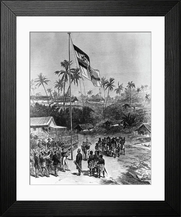 Framed Print : Germans Take Possession Of Cameroon Framed Print : Germans Take Possession Of Cameroon