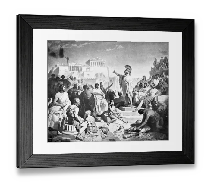 Framed Print : Helmeted Greek Addresses Athenians Framed Print : Helmeted Greek Addresses Athenians