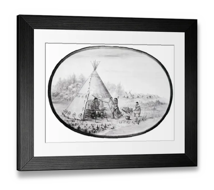 Framed Print : Pawnee Sweatvapor Bath For Hydrotherapy Framed Print : Pawnee Sweatvapor Bath For Hydrotherapy