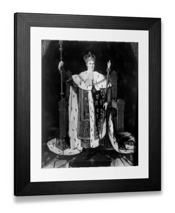 Framed Print : Portrait Of Charles X In Coronation Robe