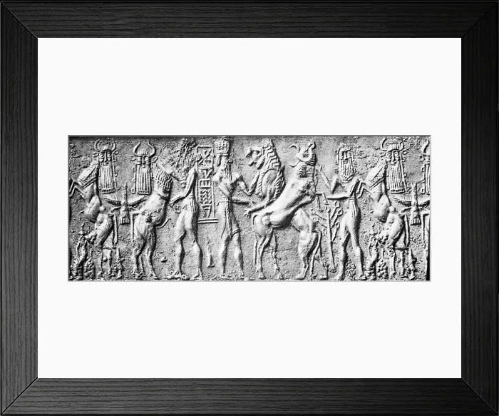 Framed Print : Gilgamesh Represented In Chaldean Seal