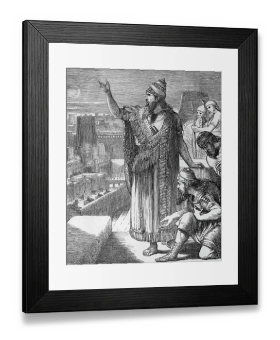Framed Print : King Of Babylon Nebuchadnezzar Speaking Framed Print : King Of Babylon Nebuchadnezzar Speaking