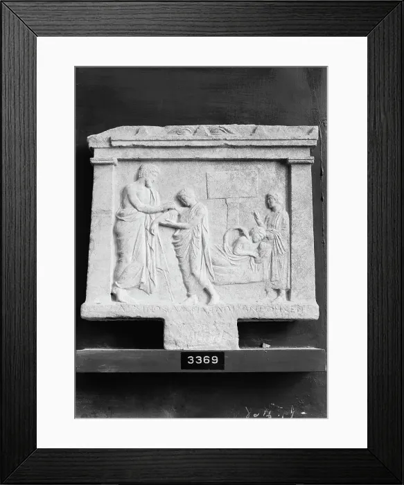 Framed Print : Fresco Aesculpius Treats An Injured Arm Framed Print : Fresco Aesculpius Treats An Injured Arm