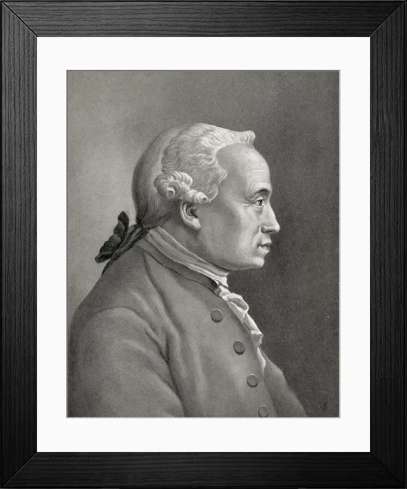 Framed Print : Profile Painting of Immanuel Kant