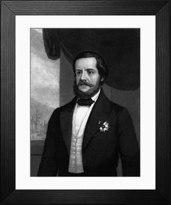 Framed Print : Portrait of Emperor Dom Pedro II, Emperor of Brazil by John Sartain Framed Print : Portrait of Emperor Dom Pedro II, Emperor of Brazil by John Sartain