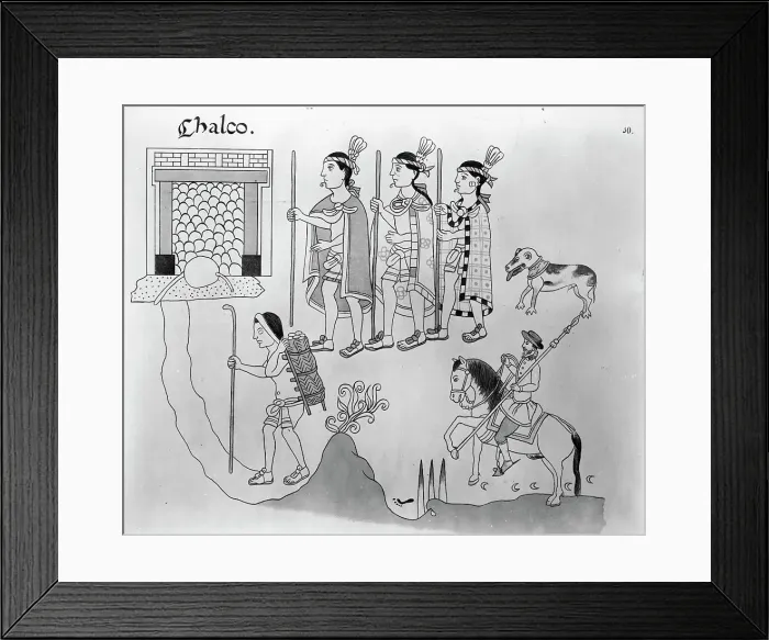 Framed Print : Illustration Of Conquest Of Mexico