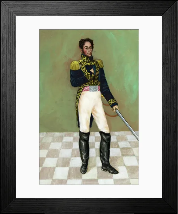 Framed Print : Painting of Simon Bolivar by Gil Framed Print : Painting of Simon Bolivar by Gil