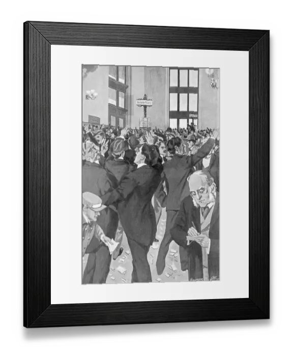 Framed Print : Illustration of New York Stock Exchange Framed Print : Illustration of New York Stock Exchange