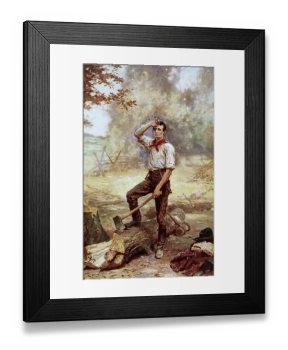 Framed Print : The Rail Splitter by Jean Leon Gerome Ferris Framed Print : The Rail Splitter by Jean Leon Gerome Ferris