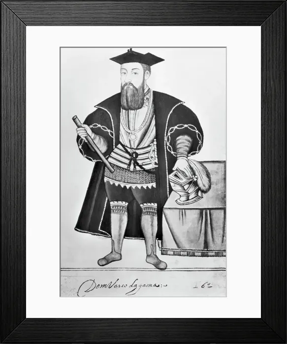 Framed Print : Illustration Of Vasco Da Gama Framed Print : Illustration Of Vasco Da Gama