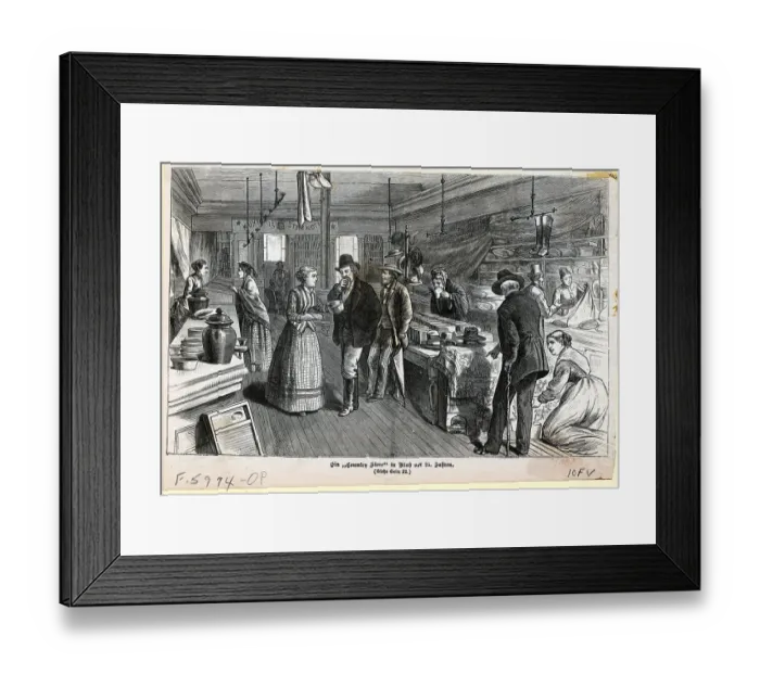 Framed Print : Interior Of Country General Store, 1870 Framed Print : Interior Of Country General Store, 1870