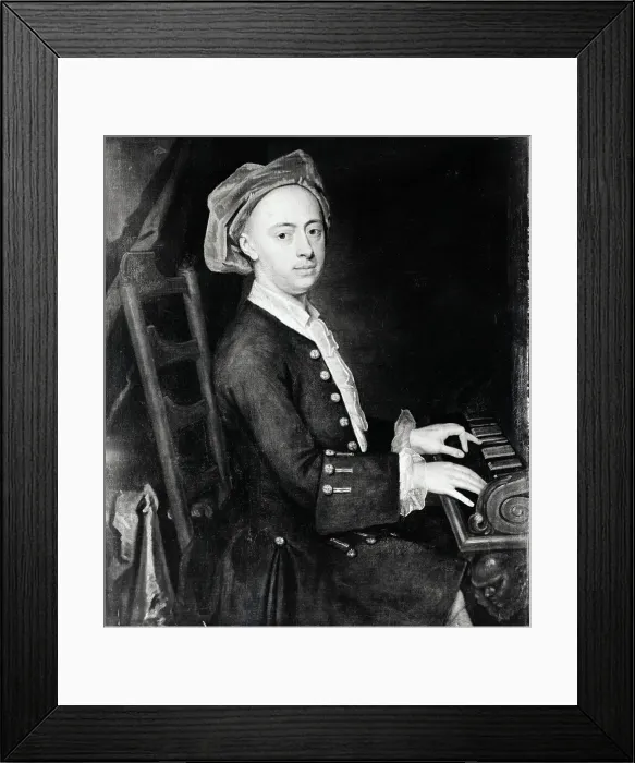 Framed Print : Composer Handel Playing Clavier Framed Print : Composer Handel Playing Clavier