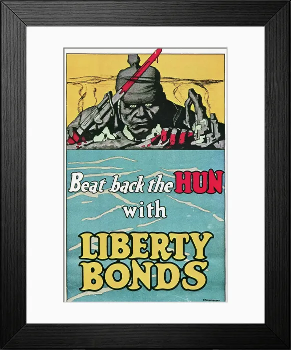 Framed Print : Beat Back the Hun with Liberty Bonds Poster by Fred Strothmann Framed Print : Beat Back the Hun with Liberty Bonds Poster by Fred Strothmann