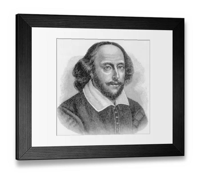 Framed Print : Illustration Of William Shakespeare Framed Print : Illustration Of William Shakespeare