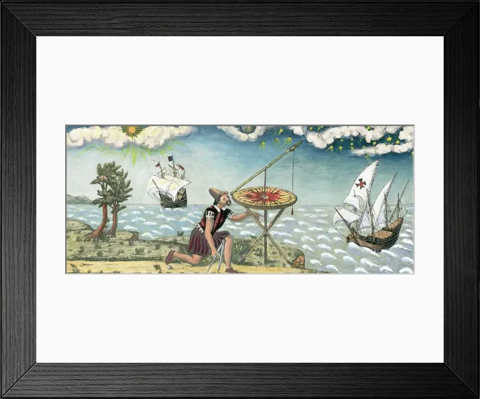 Framed Print : Medieval Astronomer Taking Measurements Framed Print : Medieval Astronomer Taking Measurements