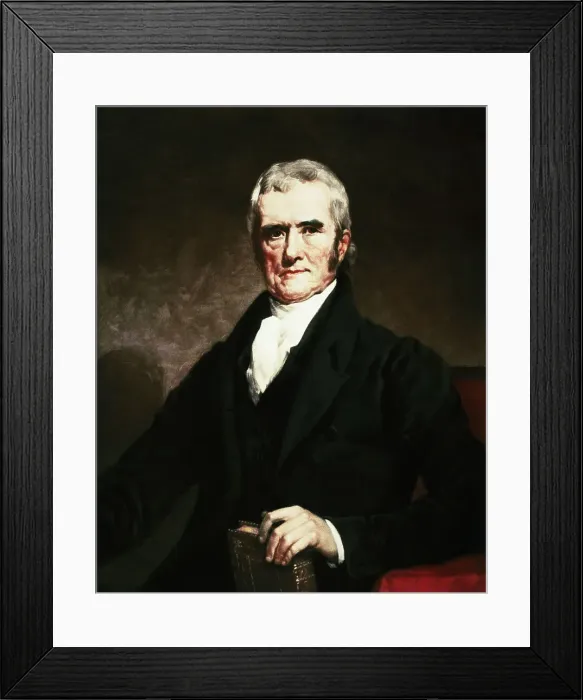 Framed Print : Portrait of John Marshall by T. Hamilton Crawford