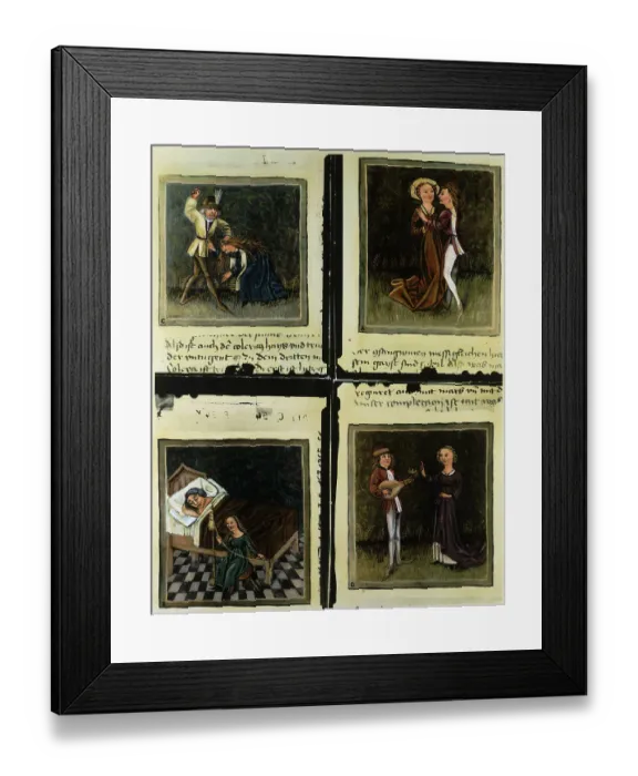 Framed Print : Medieval Illus Of Classic 4 Temperaments Framed Print : Medieval Illus Of Classic 4 Temperaments