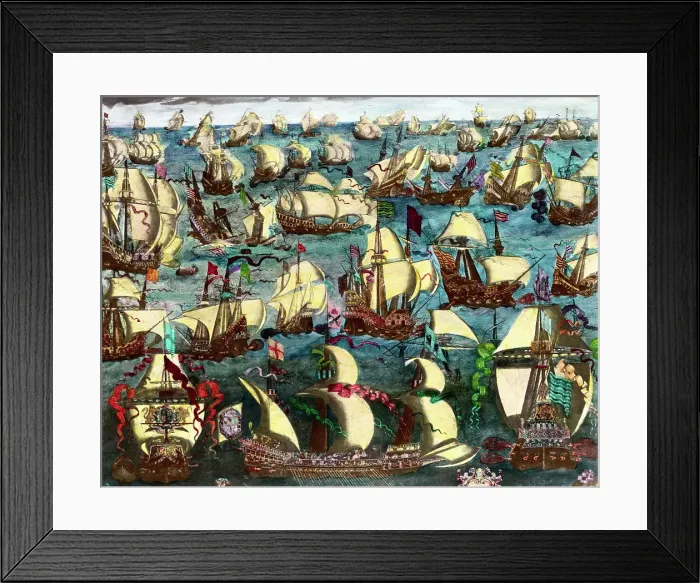 Framed Print : Fleet Of The Spanish Armada (Illus.) Framed Print : Fleet Of The Spanish Armada (Illus.)