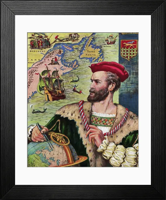 Framed Print : Portrait of Jacques Cartier Framed Print : Portrait of Jacques Cartier