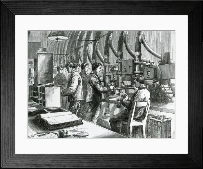 Framed Print : Pneumatic Tube Delivery System Framed Print : Pneumatic Tube Delivery System