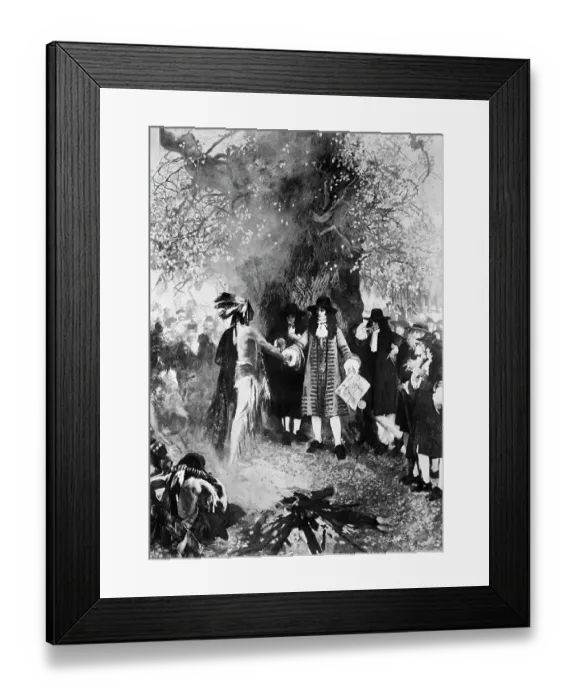 Framed Print : Painting of William Penn Shaking Hands with Lenape Leader Framed Print : Painting of William Penn Shaking Hands with Lenape Leader