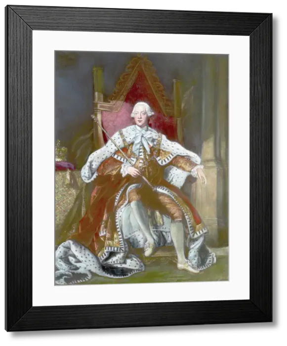 Framed Print : Portrait of George III, King of Great Britain and Ireland Enthroned Framed Print : Portrait of George III, King of Great Britain and Ireland Enthroned