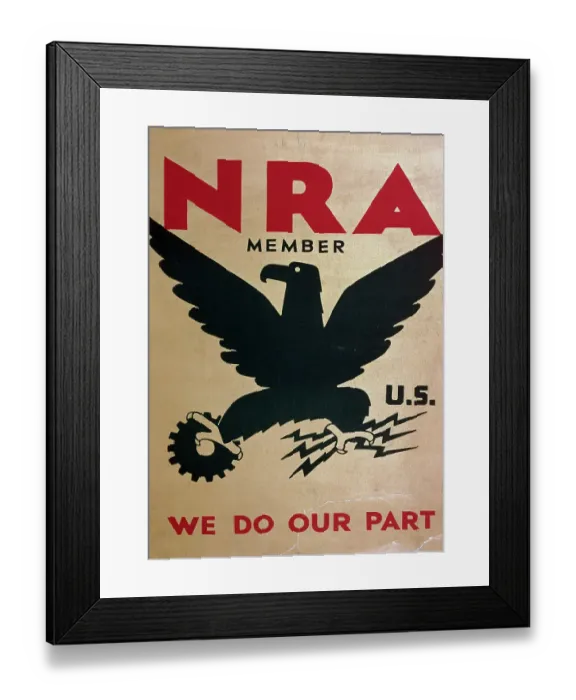 Framed Print : N.R.A. Poster From Fdr Administration Framed Print : N.R.A. Poster From Fdr Administration