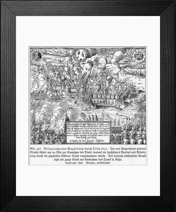 Framed Print : Illustration of Military Siege Framed Print : Illustration of Military Siege