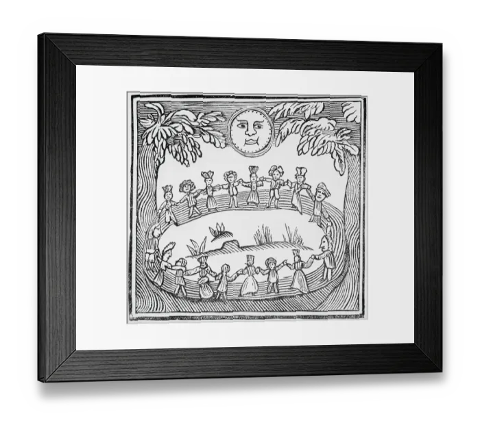 Framed Print : Illustration Of A Witch Dance Framed Print : Illustration Of A Witch Dance