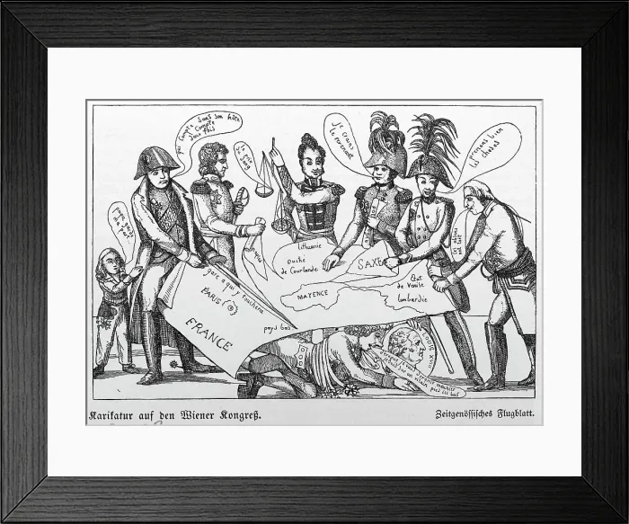 Framed Print : Caricature Of The Congress Of Vienna Framed Print : Caricature Of The Congress Of Vienna