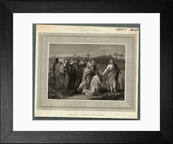 Framed Print : Illustration of Christs Charge to Peter Framed Print : Illustration of Christs Charge to Peter