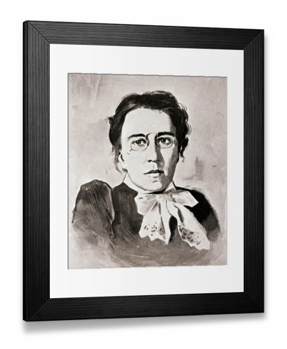 Framed Print : Illustration Of Emma Goldman