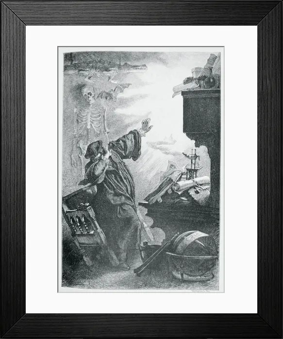 Framed Print : Erdgeist Appearing to Faust Framed Print : Erdgeist Appearing to Faust