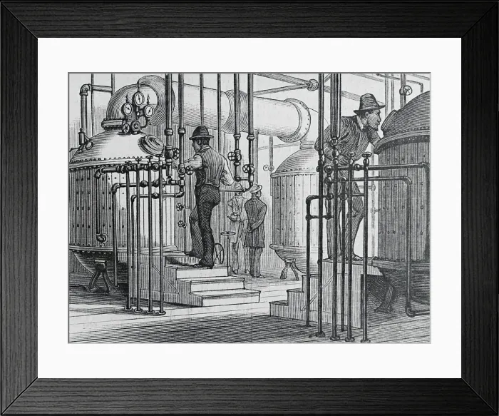 Framed Print : Illustration of a Pan Room at Borden's Factory Framed Print : Illustration of a Pan Room at Borden's Factory