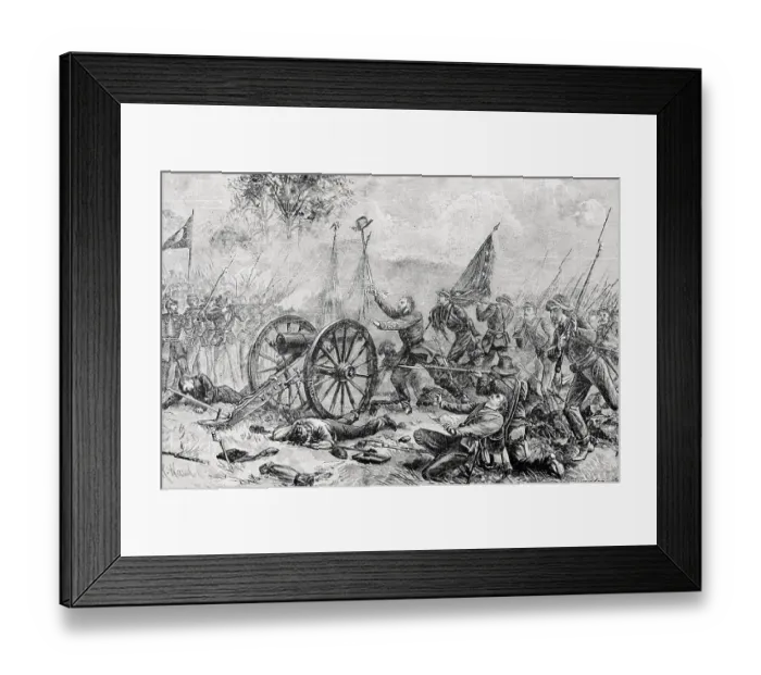 Framed Print : Illustration of General Lewis Armistead at the Battle of Gettysburg Framed Print : Illustration of General Lewis Armistead at the Battle of Gettysburg