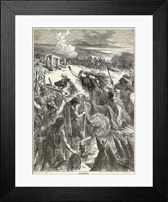 Framed Print : Boadicea Illustration Framed Print : Boadicea Illustration