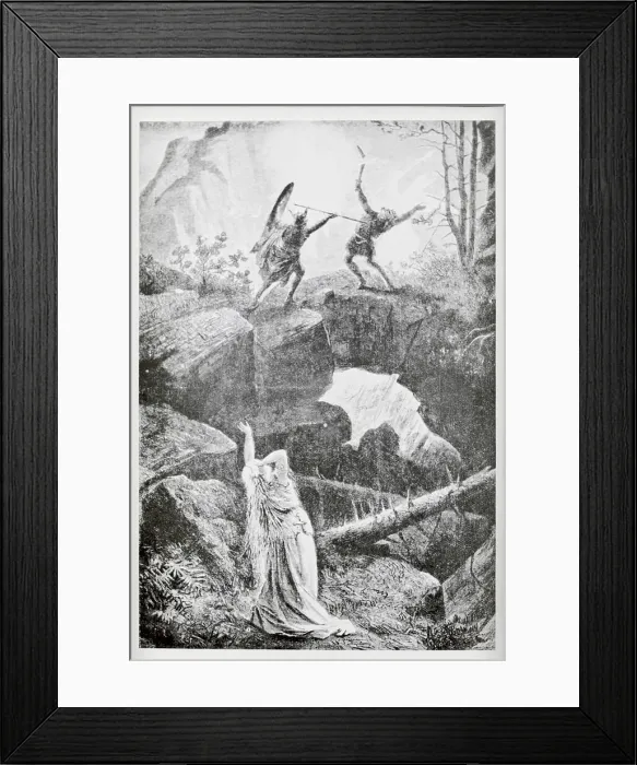 Framed Print : Illustration of Actors on Stage Framed Print : Illustration of Actors on Stage