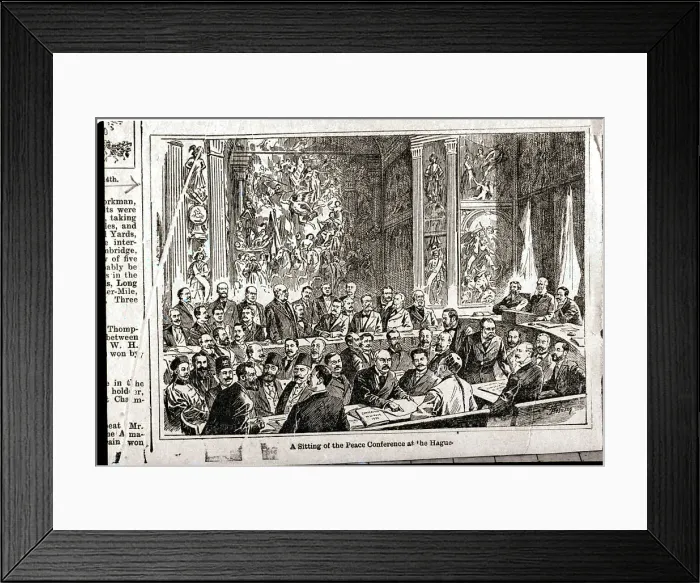 Framed Print : Peace Conference At The Hague / Woodcut