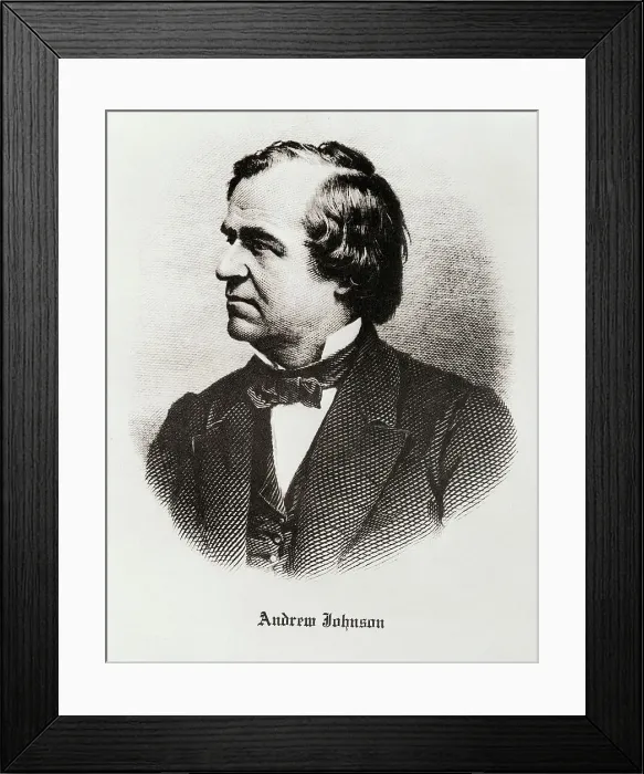Framed Print : Bust Profile Portrait Of Andrew Johnson Framed Print : Bust Profile Portrait Of Andrew Johnson