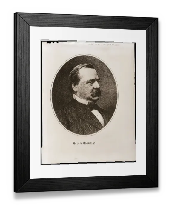 Framed Print : Profile Portrait Of Grover Cleveland