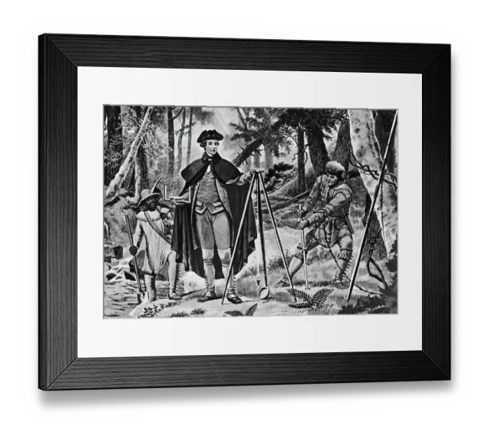 Framed Print : George Washington As A Surveyor Framed Print : George Washington As A Surveyor