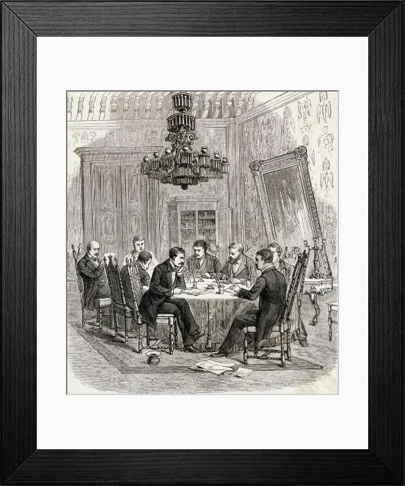 Framed Print : Pres. Porfirio Diaz W / Cabinet Members Framed Print : Pres. Porfirio Diaz W / Cabinet Members