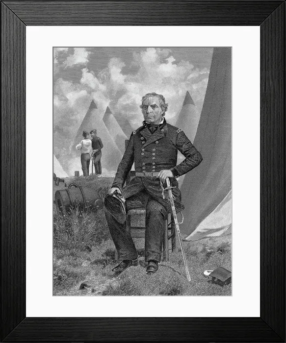 Framed Print : Engraved Portrait Of Zachary Taylor Framed Print : Engraved Portrait Of Zachary Taylor