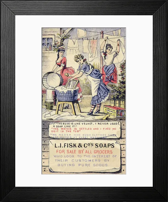 Framed Print : 19Th Century Ad For Laundry Soap Framed Print : 19Th Century Ad For Laundry Soap