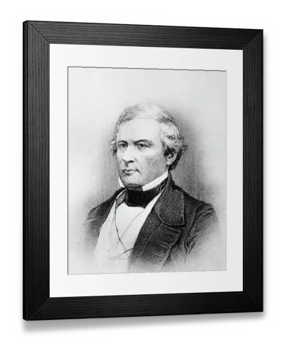 Framed Print : Bust Illustration Of Millard Fillmore Framed Print : Bust Illustration Of Millard Fillmore